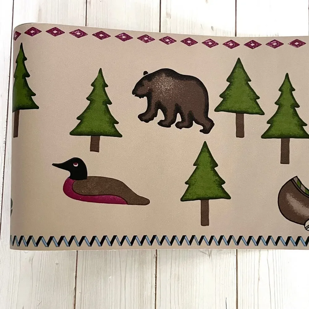 1 Roll Mountain Retreat Wallpaper Border Cabin Lodge Rustic 15 ft x 6.875